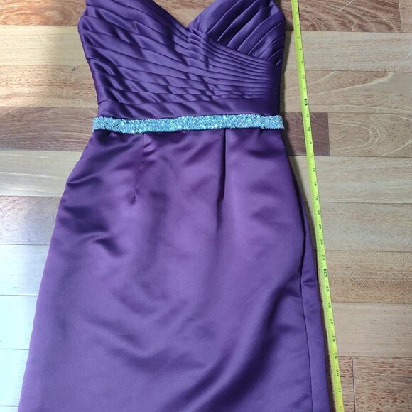 Mori Lee by Madeline Gardner Cocktail, Wedding, Formal Dress. Eggplan… - Picture 3 of 3